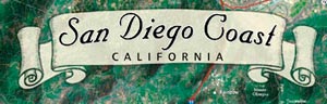 San Diego Coast Map, Coastal California Series