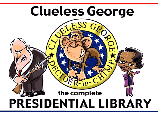 Clueless George Presidential Library by Pat Bagley