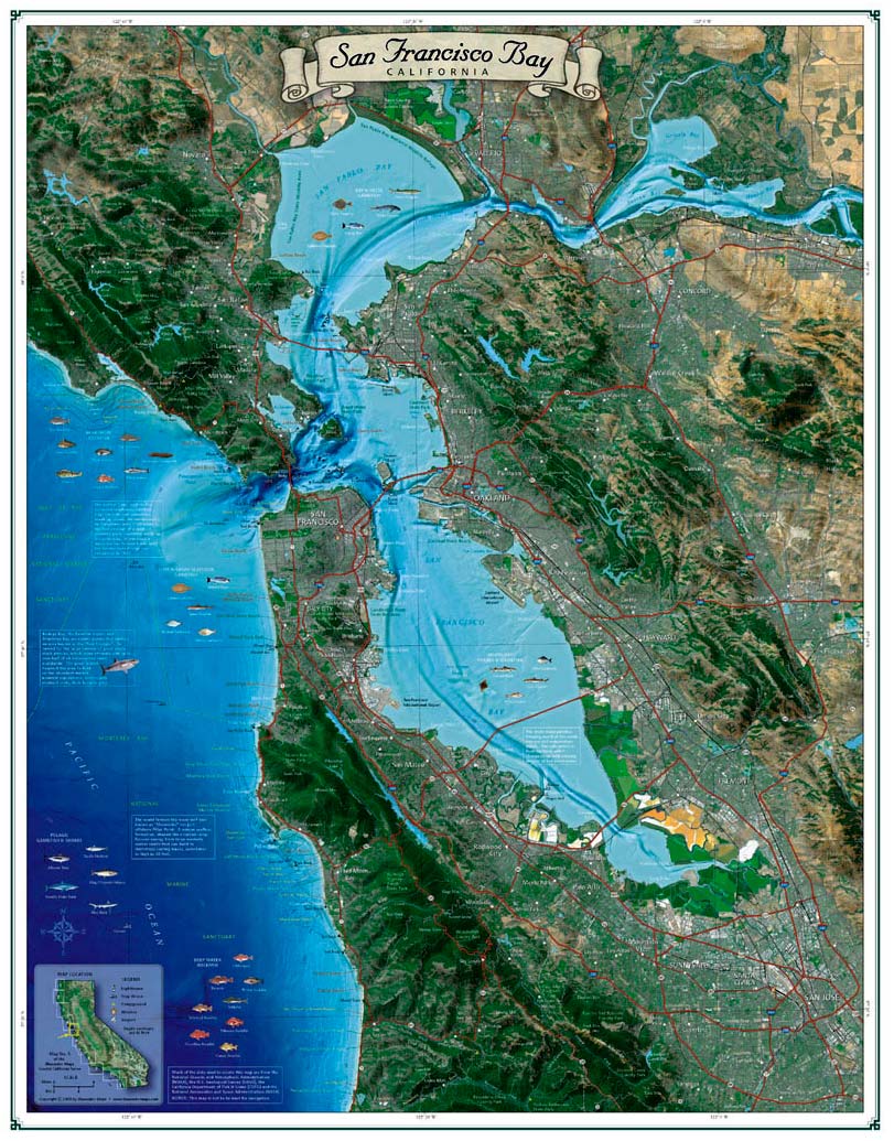 Time Zones Map San Francisco Bay Topographic Map