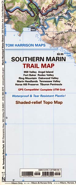 Southern Marin Trail Map by Tom Harrison