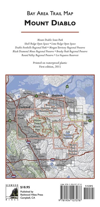 Bay Area Trail Map: Mount Diablo | Redwood Hikes Press
