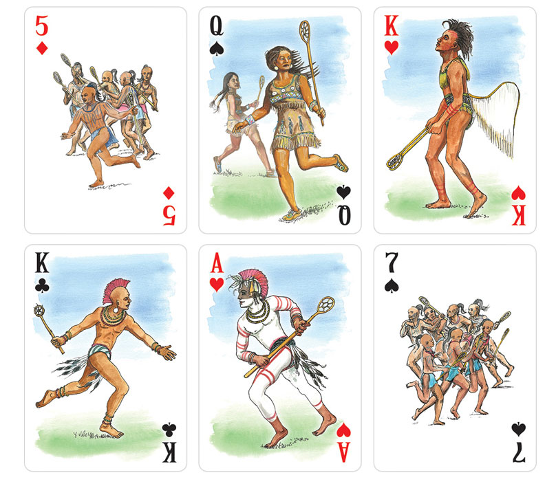 Lacrosse Playing Cards by Prospero Art, Illustrations by Jan Padover inside image