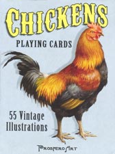 Chickens Playing Cards