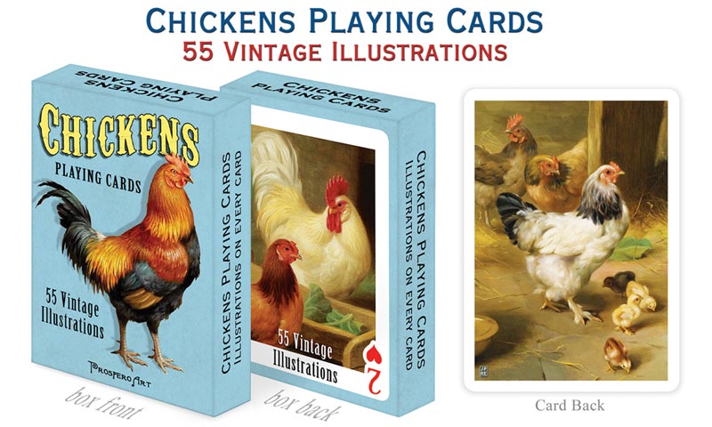 Chickens Playing Cards by Prospero Art inside image