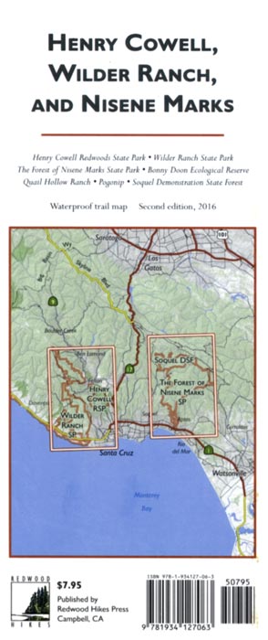 Henry Cowell, Wilder Ranch, and Nisene Marks Map | Redwood Hikes Press