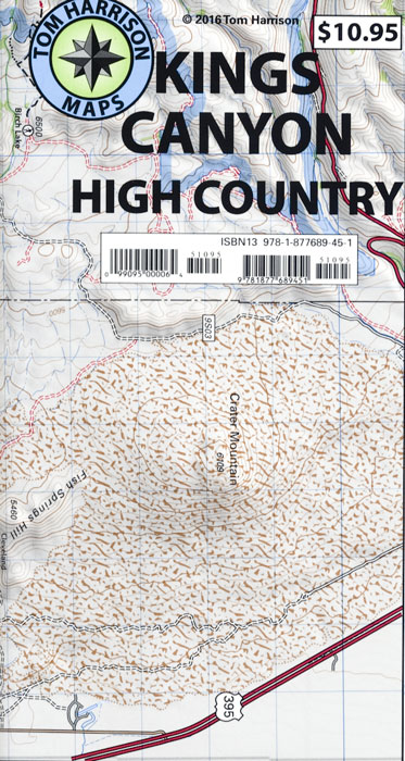 Kings Canyon High Country Trail Map by Tom Harrison & Sequoia-Kings Canyon National Parks