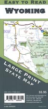 Wyoming Large Print Road Map