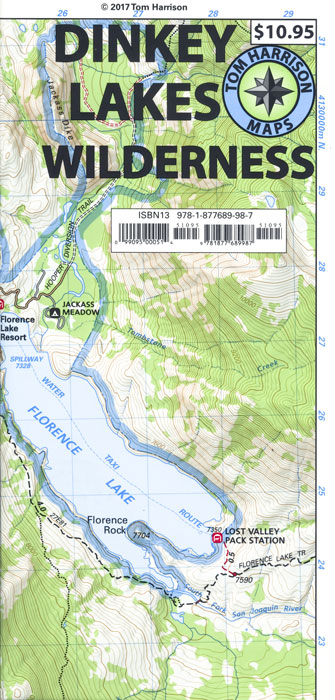Dinkey Lakes Wilderness Trail Map | Tom Harrison