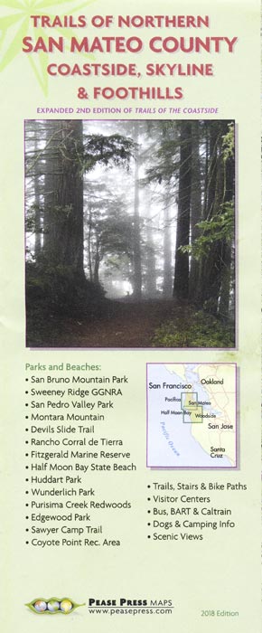 Trail map of Northern San Mateo County (SF Bay) by Ben Pease