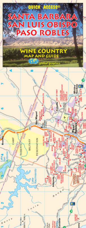 Santa Barbara Wine Country Map: Quick Access Map | Global Graphics