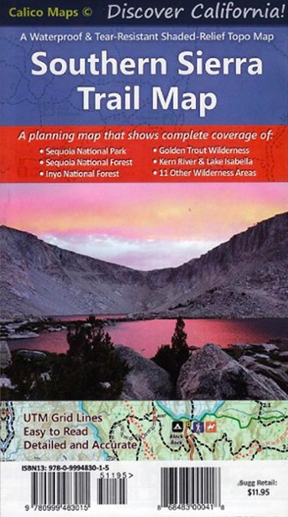 Southern Sierra Trail Map | Calico Maps