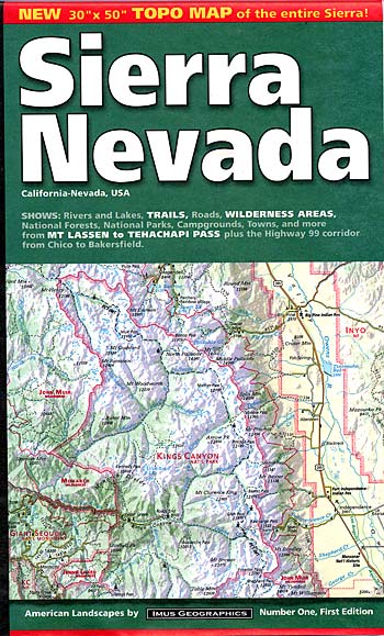 Sierra Nevada Topographic Map from Imus Geographics
